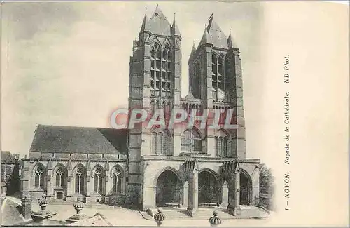 Cartes postales Noyon Facade de la Cathedrale