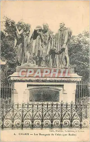 Cartes postales Calais Les Bourgeois de Calais (par Rodin)