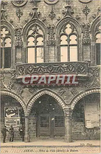 Cartes postales Arras L'Hotel de Ville (Detail) Le Balcon