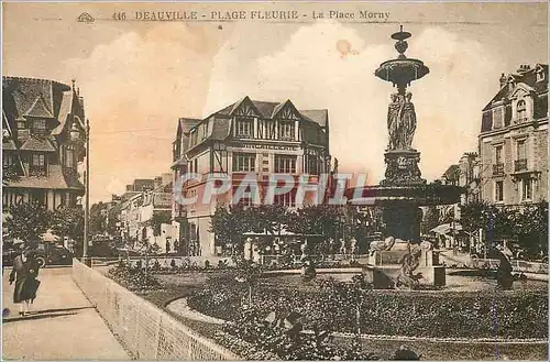 Cartes postales Deauville Plage Fleurie La Place Morny