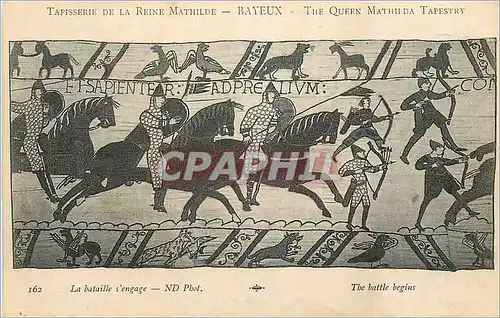 Cartes postales Bayeux Tapisserie de la Reine Mathilde La Bataille s'Engage