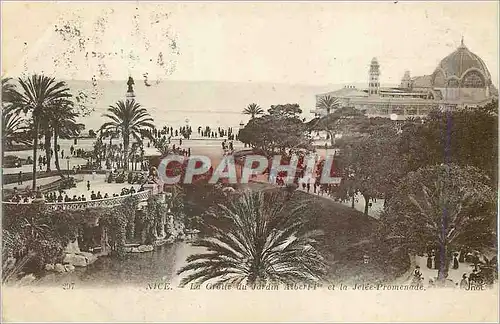 Cartes postales Nice La Grotte du Jardin Albert Ier et la Jetee Promenade