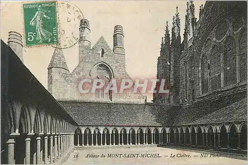 Cartes postales Abbaye de Mont Saint Michel Le Cloitre