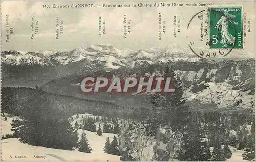 Ansichtskarte AK Environs d'Annecy Panorama sur la Chaine du Mont Blanc