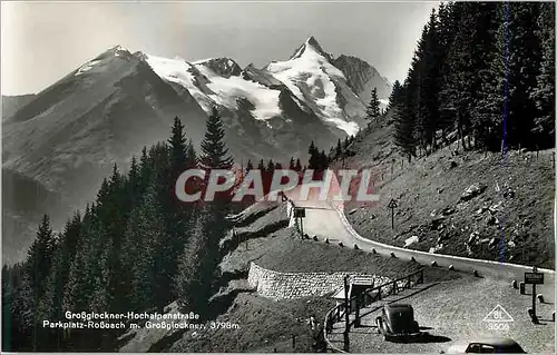 Moderne Karte Grobglockner Hochalpenstrabe Parkplatz m Grobglockner 3798 m Automobile