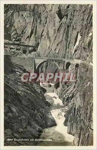 Moderne Karte Teufelsbrucke mit Schollenenbahn