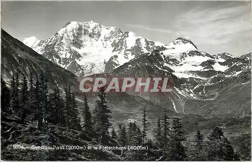 Cartes postales moderne Simplon Pass (2010 m) et le Fletschhorn (4001 m)