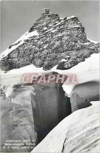 Moderne Karte Jungfraujoch (3457 m) Meteorologische Station a d Sphinx (3572 m)