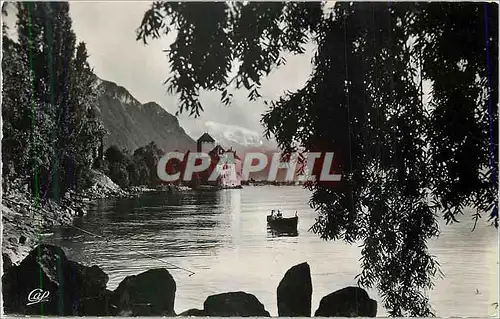 Moderne Karte Lac Leman Chateau de Chillon