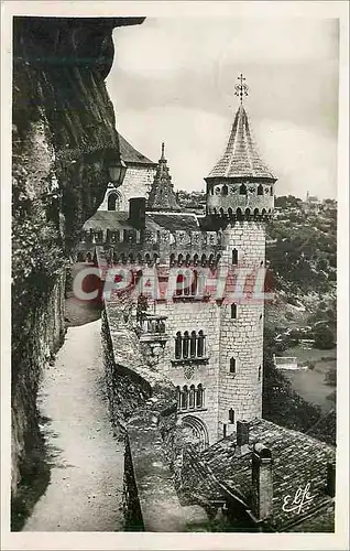 Moderne Karte Rocamadour Lot Le Chemin de Rande Vue prise de la Maison de Marie