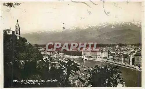 Moderne Karte Grenoble Vue Generale et le Teleferique