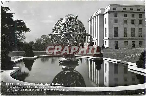 Moderne Karte Geneve Palais des Nations La Sphere Armillaire dite Sphere Maship