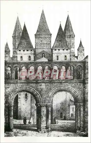 Cartes postales moderne Cluny (S et L) Entree de l'Abbaye au XIe S (d'Apres Sagot)