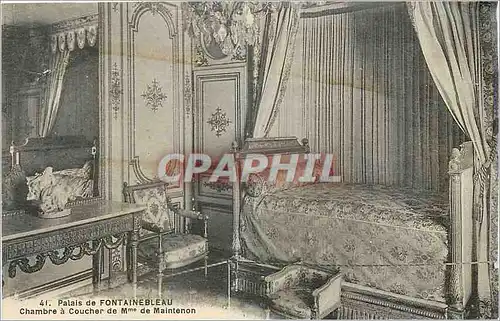 Ansichtskarte AK Palais de Fontainebleau Chambre a Coucher de Mme Maintenon