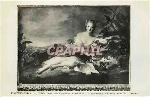 Cartes postales moderne Firenze R Gal Uffizi Chateau de Versailles Portrait de Marie Henriette de France