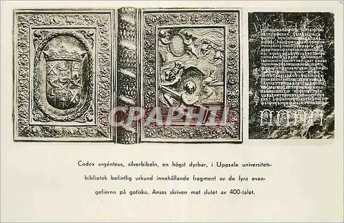 Cartes postales moderne Codex Argenteus Silverbibeln en Hogst Dybar i Uppsala Universitests Bibliotek