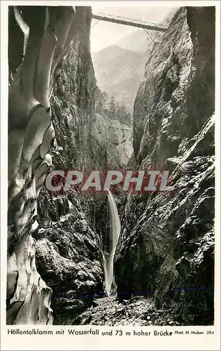 Cartes postales moderne Hollentalklamm mit Wasserfall und 73 m Hoher Brucke