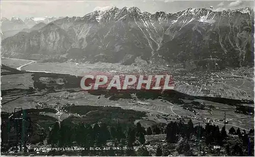 Moderne Karte Patscherkoflseilbahn Blick auf Innsbruck