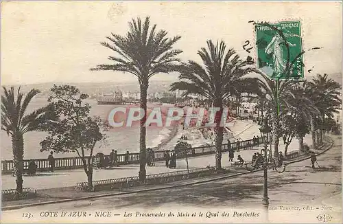 Cartes postales Nice Cote d'Azur Les Promenades du Midi et le Quai des Ponchettes