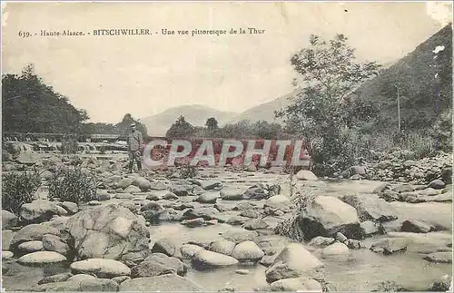 Ansichtskarte AK Haute Alsace Bitschwiller Une vue Pittoresque de la Thur