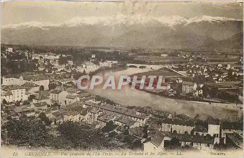 Ansichtskarte AK Grenoble Vue Generale de l'Ile Verte La Trouche et les Alpes