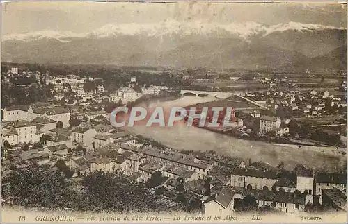 Cartes postales Grenoble Vue Generale de l'Ile Verte La Trouche et les Alpes