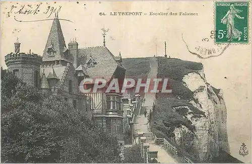 Cartes postales Le Treport Escalier des Falaises