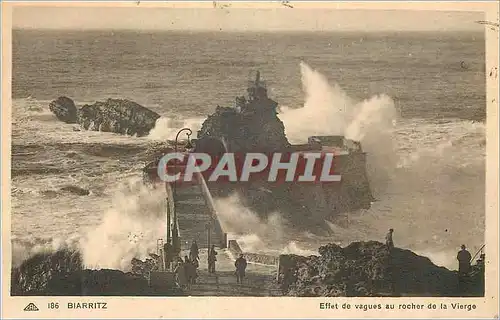 Cartes postales Biarritz Effet de Vagues au Rocher de la Vierge