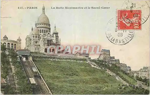 Cartes postales Paris La Butte Montmartre et le Sacre Coeur