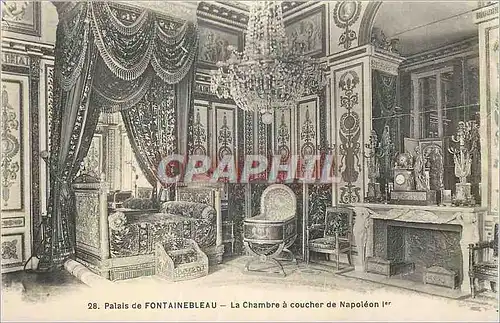 Ansichtskarte AK Palais de Fontainebleau La Chambre a Coucher de Napoleon 1er