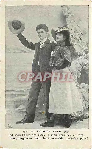 Cartes postales Le Premier Aveu Et sous l'Azur des Cieux a mon Bras fier et fort