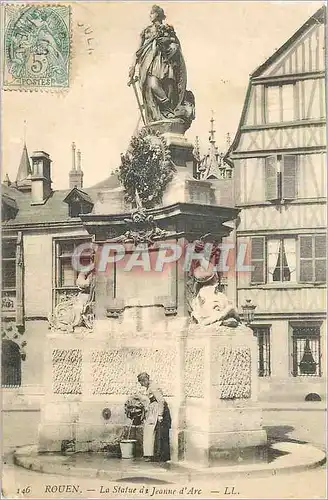 Ansichtskarte AK Rouen La Statue de Jeanne d'Arc