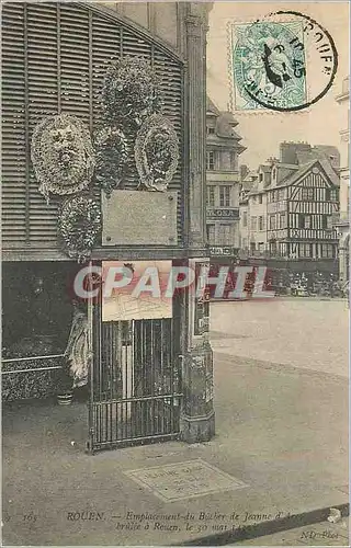 Cartes postales Rouen Emplacement du Bucher de Jeanne d'Arc Brulee a Rouen