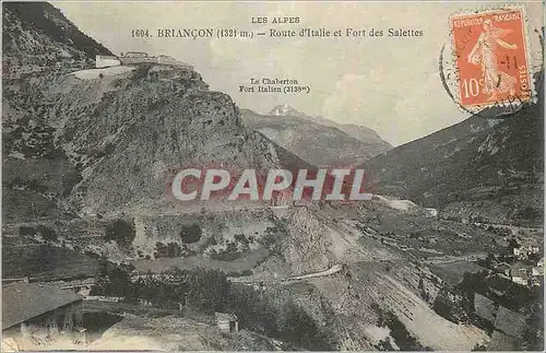 Cartes postales Briancon (1321 m) Les Alpes Route d'Italie et Fort des Salettes