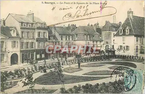 Cartes postales Bourges La Porte et le Square de la Place Berry