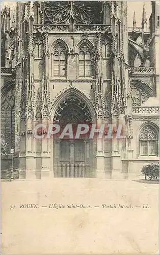 Cartes postales Rouen L'Eglise Saint Ouen Portail Lateral