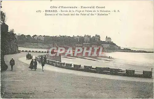 Ansichtskarte AK Dinard Cote d'Emeraude Entree de la Plage et Pointe de la Malouine