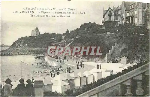 Cartes postales Dinard Cote d'Emeraude La Digue et la Pointe du Moulinet