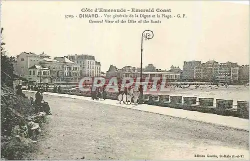 Ansichtskarte AK Dinard Cote d'Emeraude Vue Generale de la Digue et la Plage