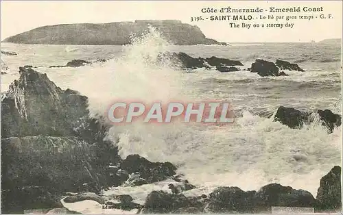 Cartes postales Saint Malo Cote d'Emeraude Le Be par Gros Temps