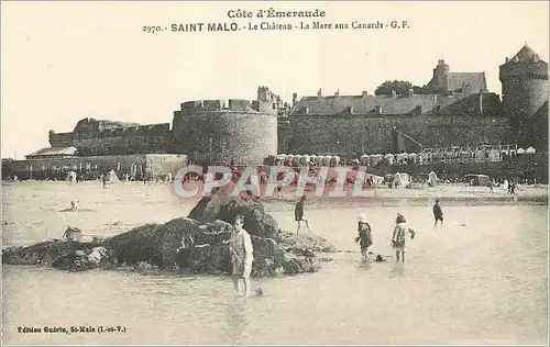 Ansichtskarte AK Saint Malo Cote d'Emeraude Le Chateau La Mare aux Canards