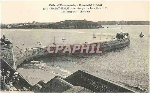 Ansichtskarte AK Saint Malo Cote d'Emeraude Les Rempars Le Mole