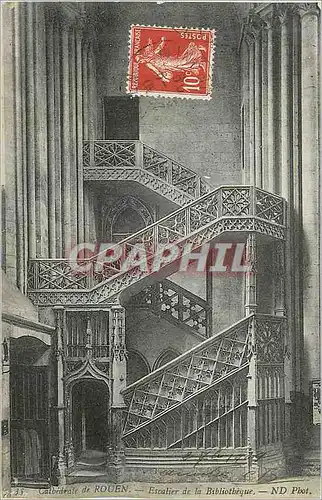 Cartes postales Cathedrale de Rouen Escalier de la Bibliotheque