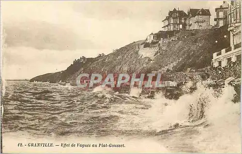 Cartes postales Granville Effet de Vagues au Plat Gousset