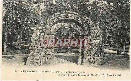 Cartes postales Avranches Jardin des Plantes Portail de L'Arc