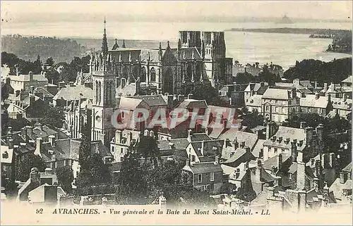 Cartes postales Avranches Vue Generale et la Baie du Mont Saint Michel