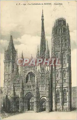 Ansichtskarte AK La Cathedrale de Rouen Ensemble