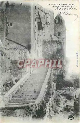 Ansichtskarte AK Rocamadour Escalier des Pelerins