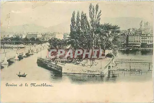 Cartes postales Geneve et le Mont Blanc