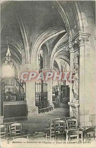 Ansichtskarte AK Meulan Interieur de l'Eglise Tour du Choeur (XIIe Siecle)